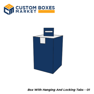 Custom Box with Hanging and Locking Tabs