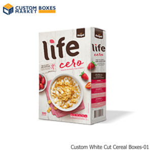 Custom White Cut Cereal Boxes